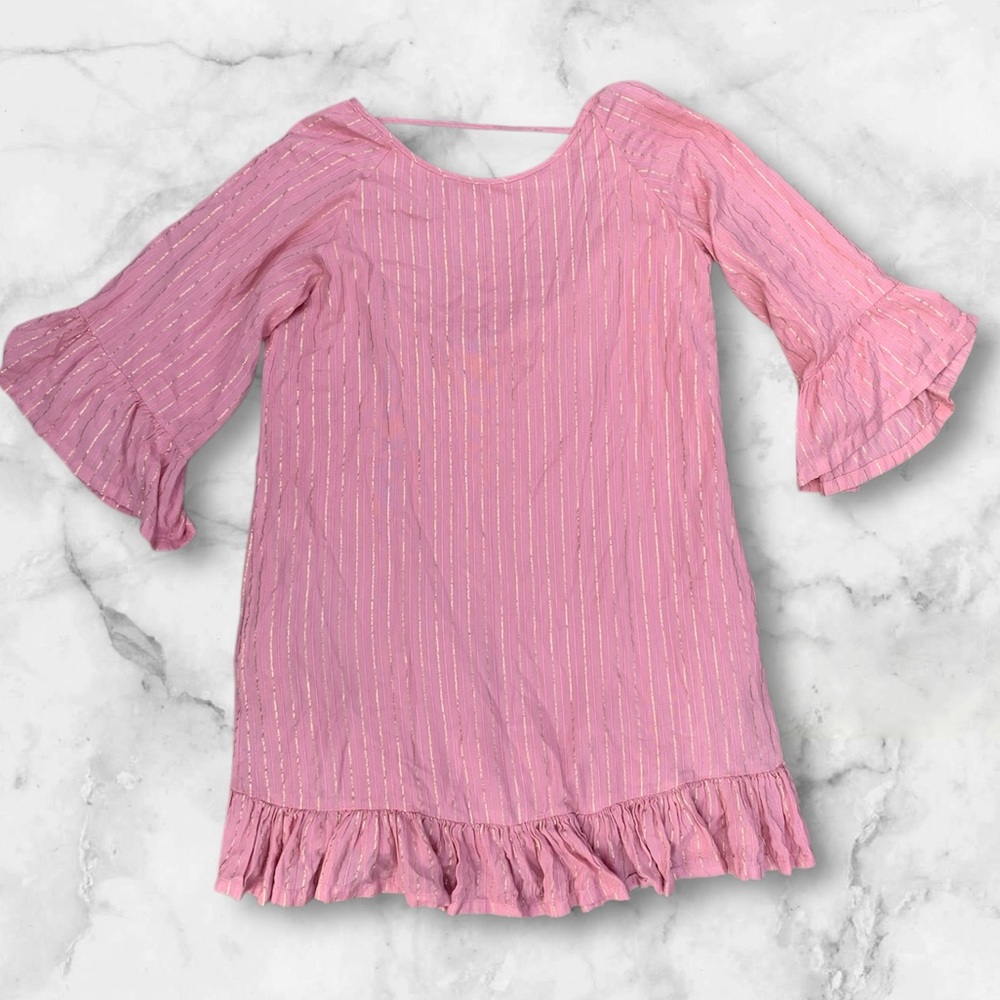 New Boston Proper Pink Dress with Fringe Beading XL